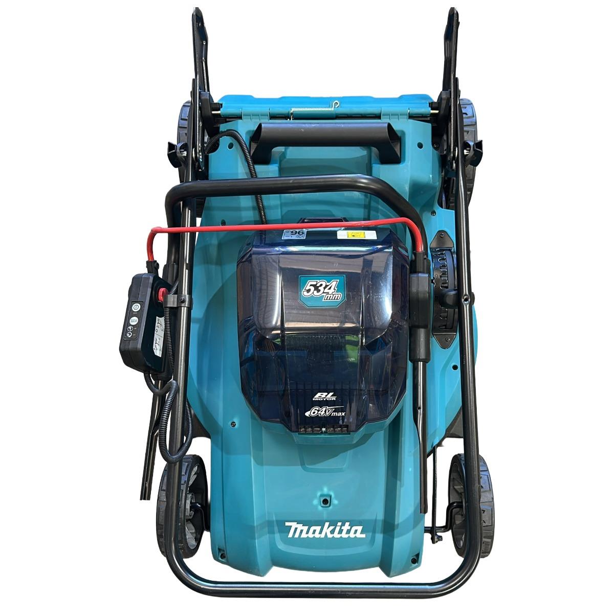 Makita LM002JM101 64V max 53cm Brushless Lawn Mower With 1 x 4.0Ah Battery & Charger Item Condition Damaged Box