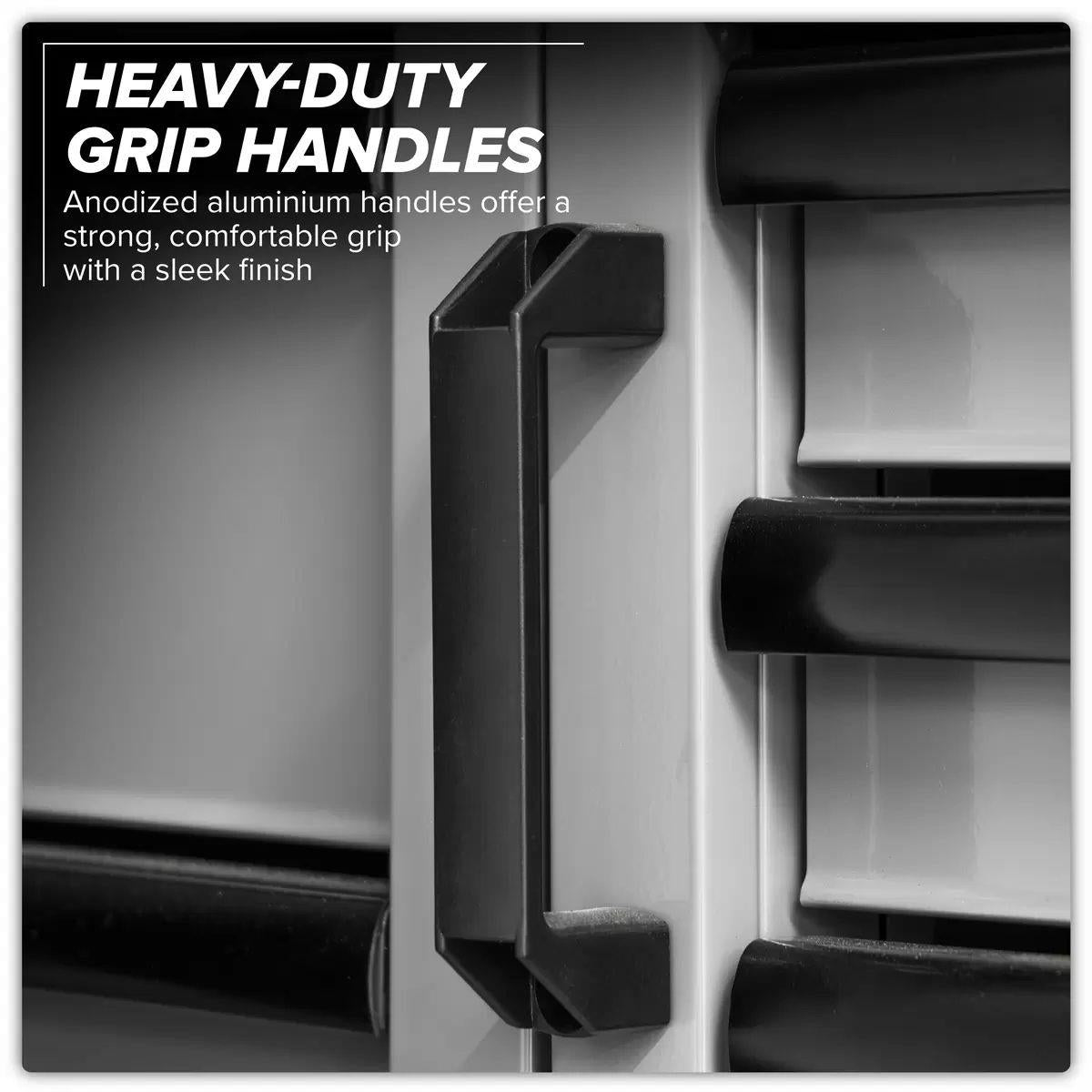 Sealey APMSBESTACK01SS Superline PRO Black Edition Storage System with Stainless Worktop 3.24m