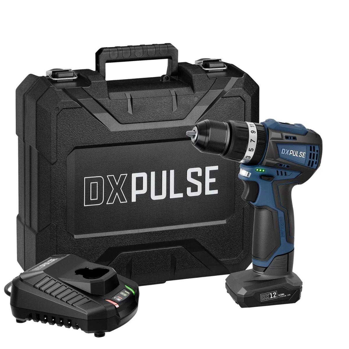 Draper DX12CDBAUK DXPULSE 12V Combi Drill Kit With 1 x 4.0Ah Battery & Fast Charger 29395