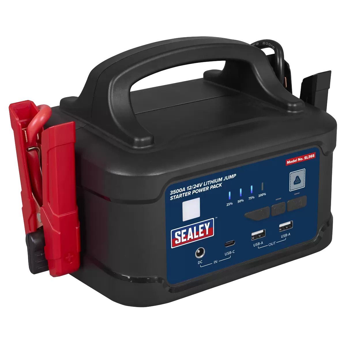 Sealey SL36S 12/24V Lithium Jump Starter Power Pack 3500A for High Power Vehicle Start