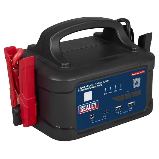 Sealey SL36S 12/24V Lithium Jump Starter Power Pack 3500A for High Power Vehicle Start