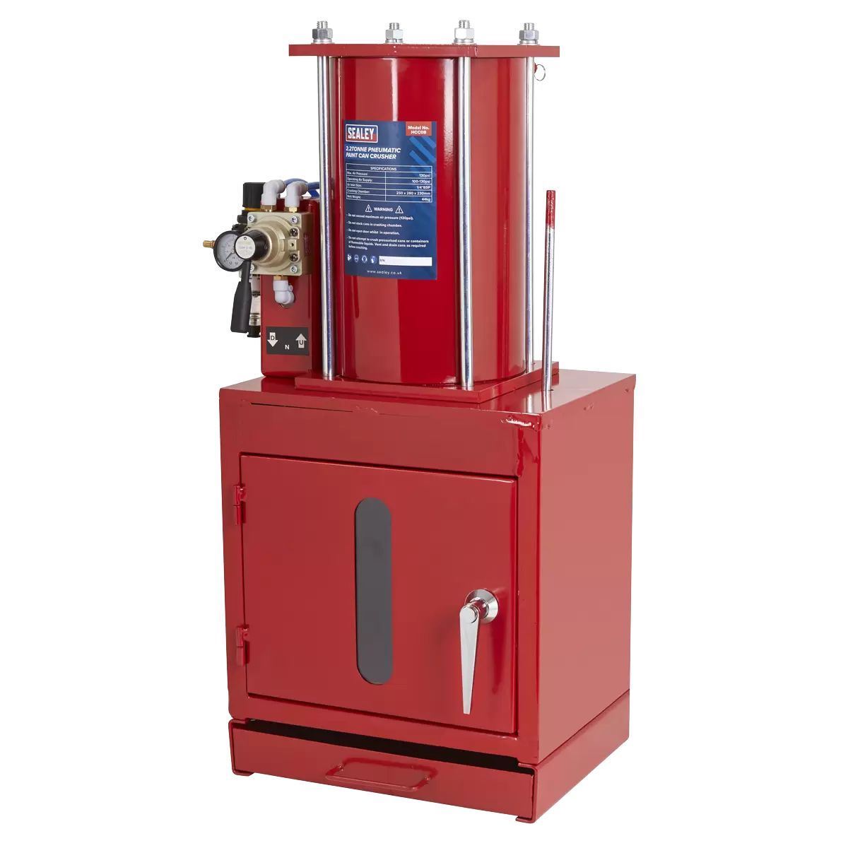 Sealey HCC08 Pneumatic Paint Can Crusher 2.2tonne