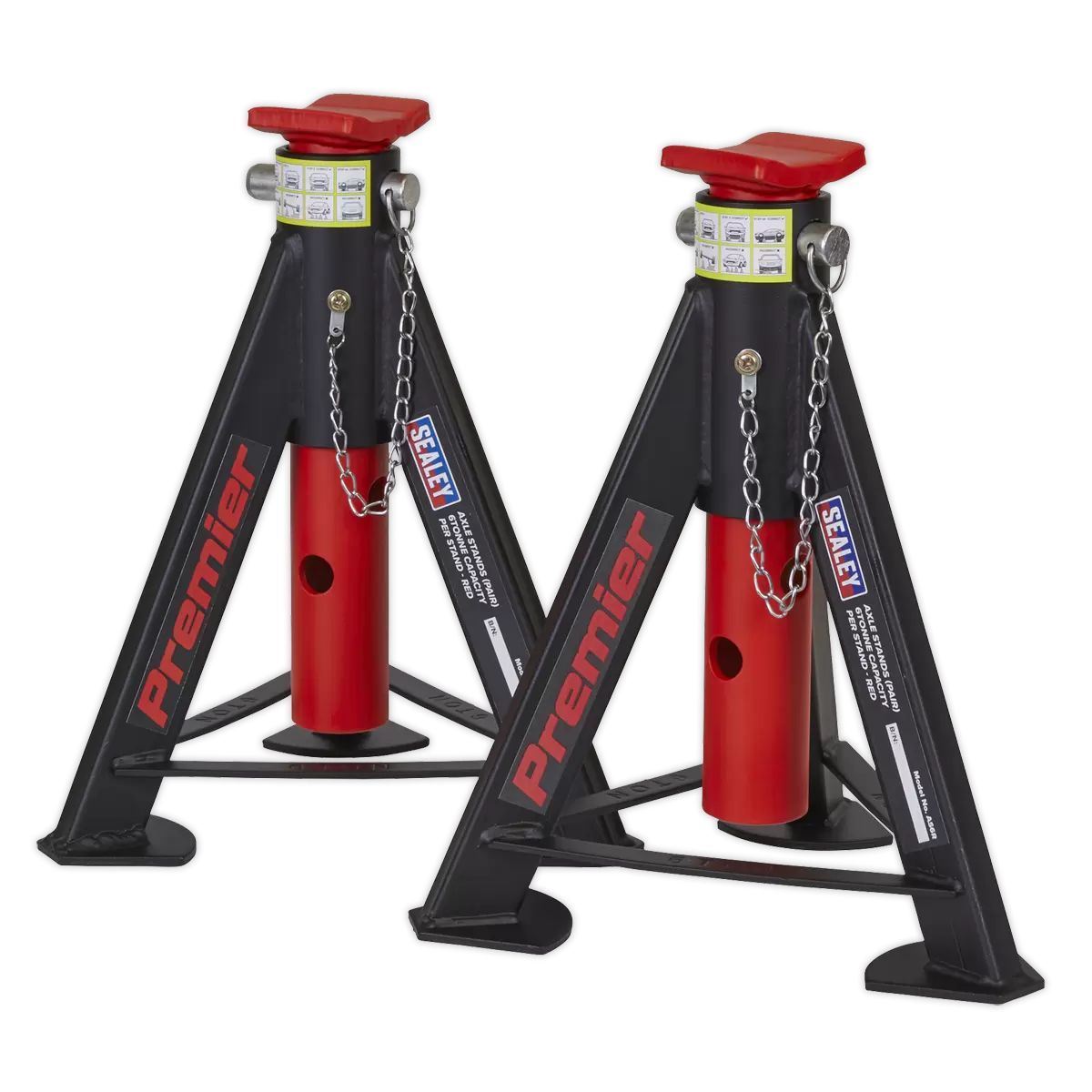 Sealey AS6R Axle Stands 6 Tonne Capacity per Stand