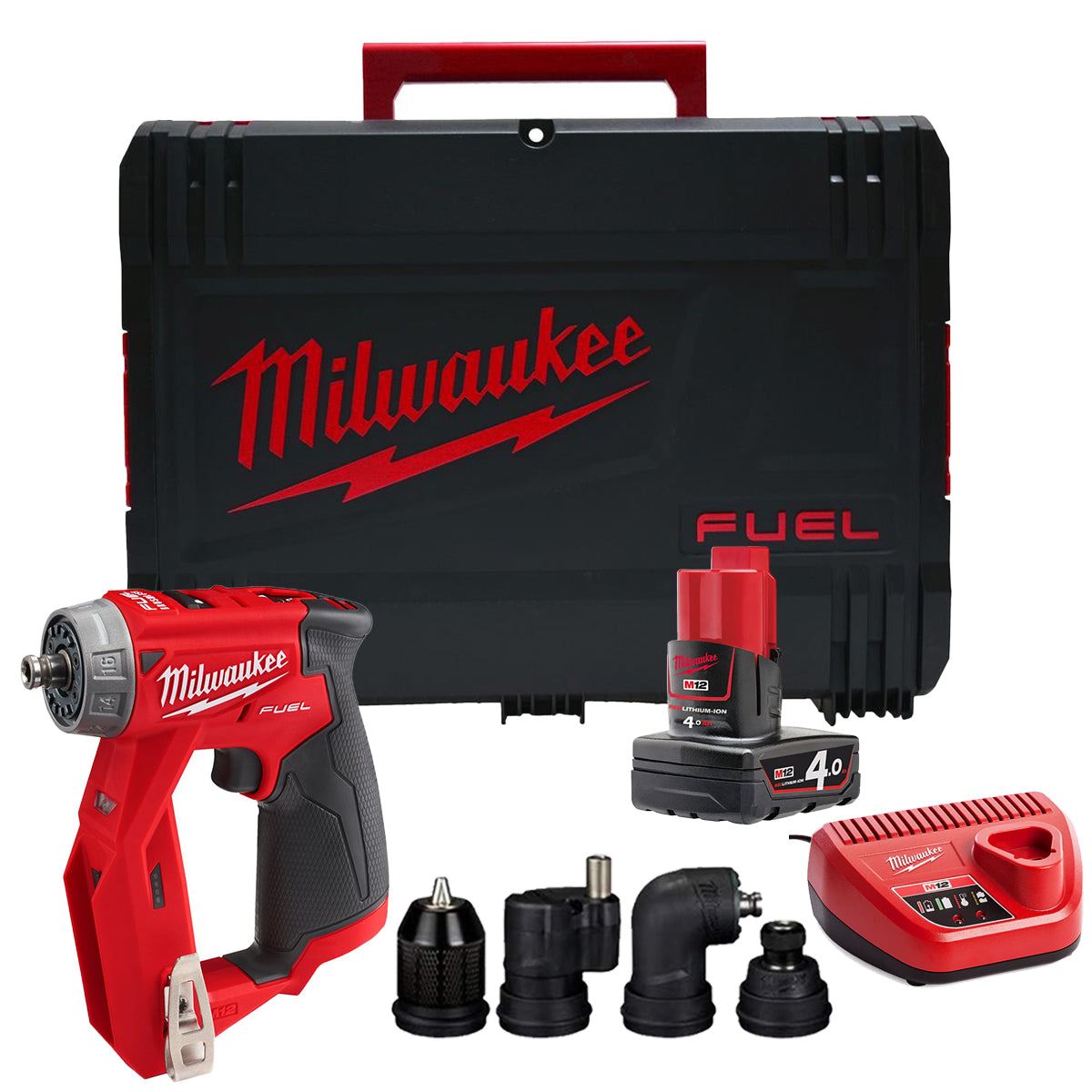 Milwaukee M12FDDXKIT-0X 12V Brushless 4-in-1 Drill Driver with 1 x 4.0Ah Battery Charger & Case