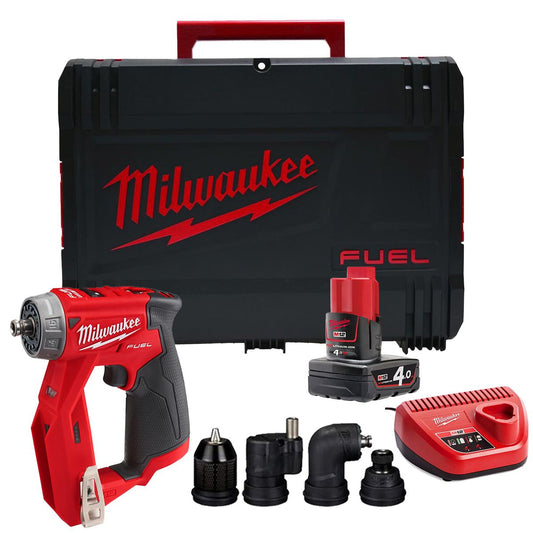Milwaukee M12FDDXKIT-0X 12V Brushless 4-in-1 Drill Driver with 1 x 4.0Ah Battery Charger & Case