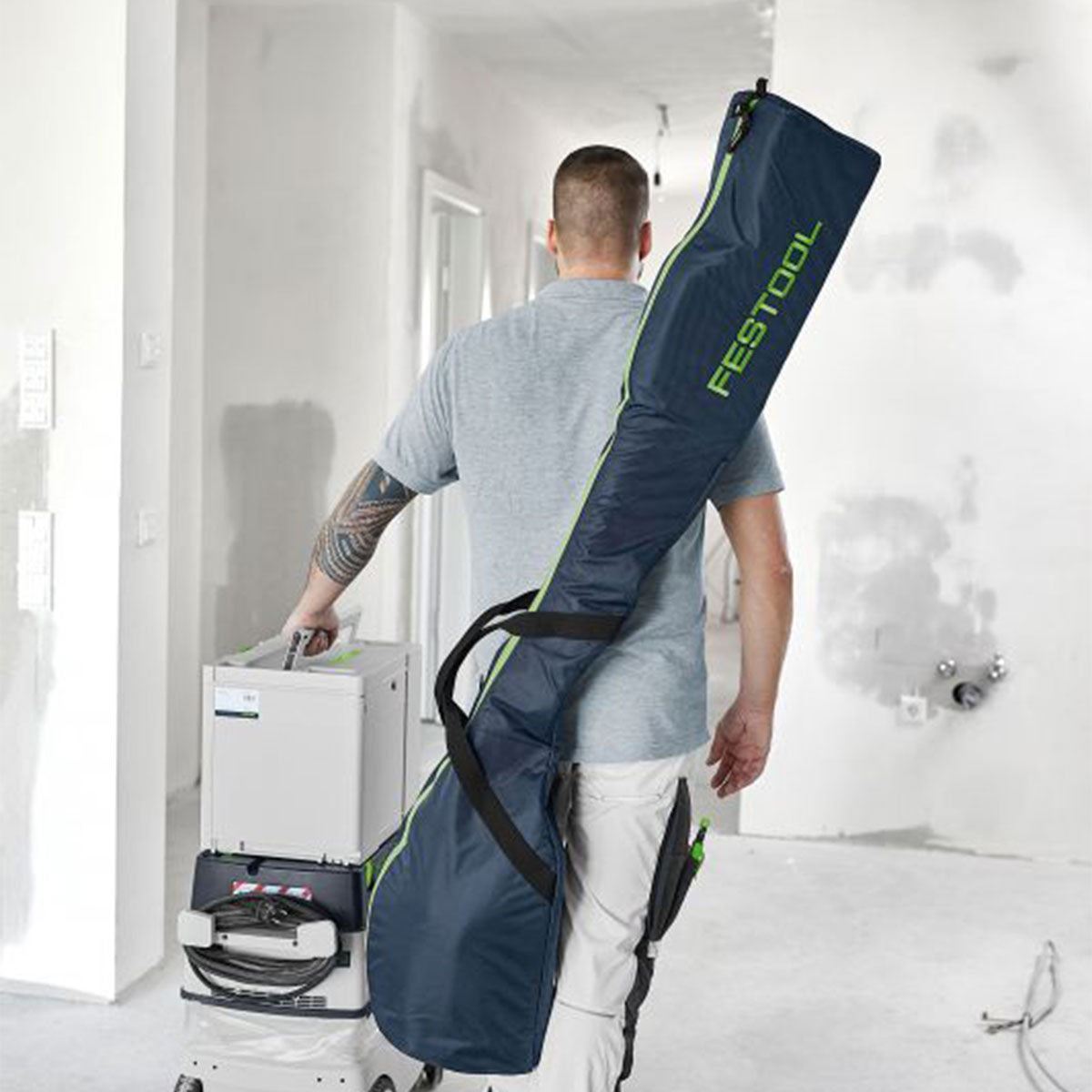 Festool PLANEX LHS 2-M 225 EQ 230V GB Brushless Long-Reach Sander With Carrying Bag - 577357 Item Condition Damaged Box