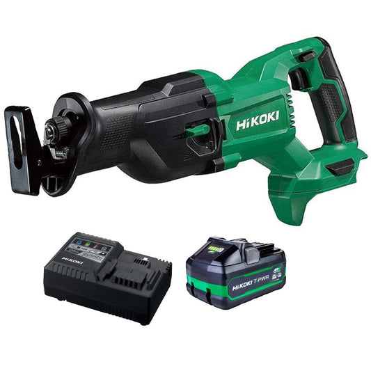 HiKOKI CR18DBW4Z 18V Reciprocating Saw with 1 x 4.0Ah/8.0Ah Battery & Charger