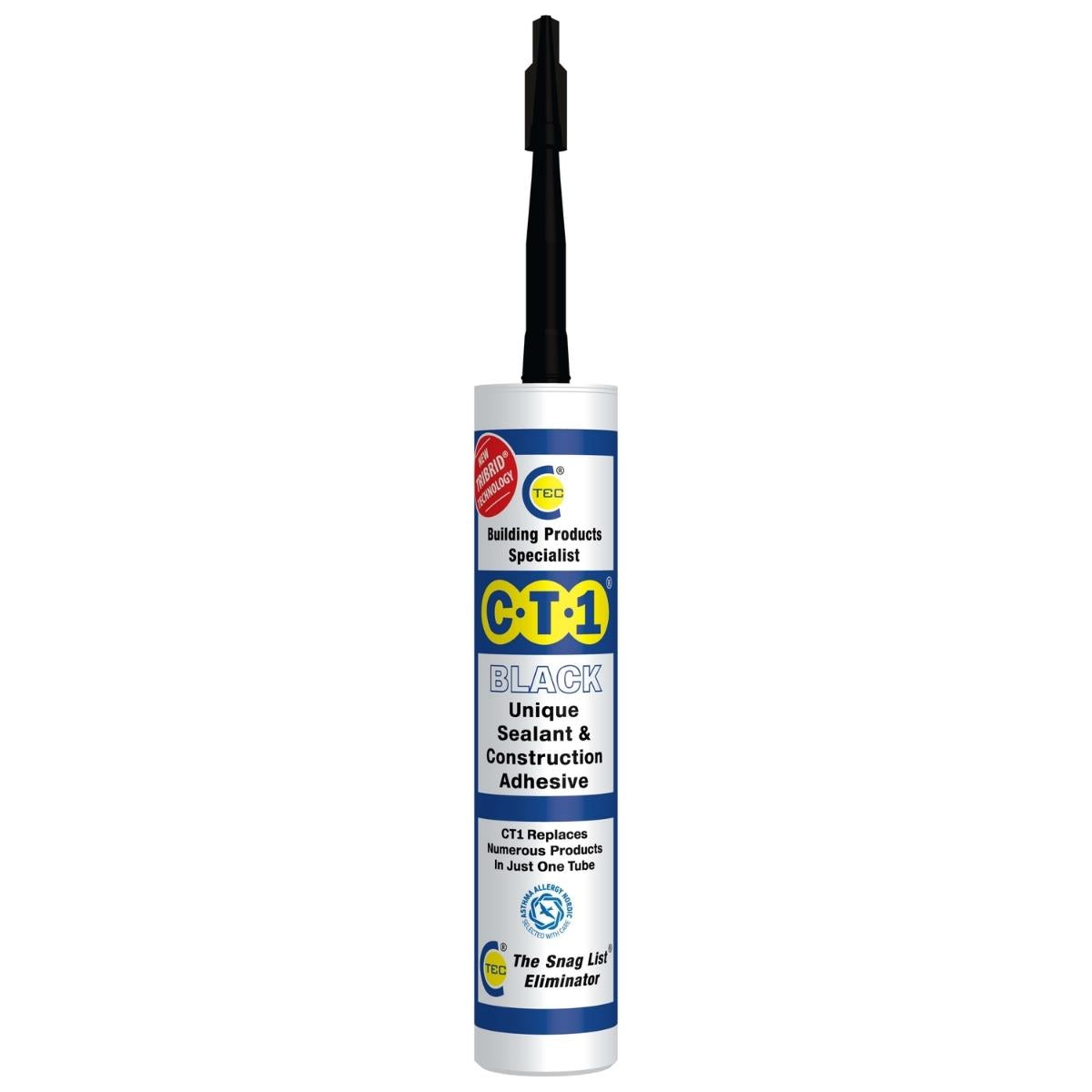 C-TEC CT1 290ml Unique Sealant & Construction Adhesive - Black