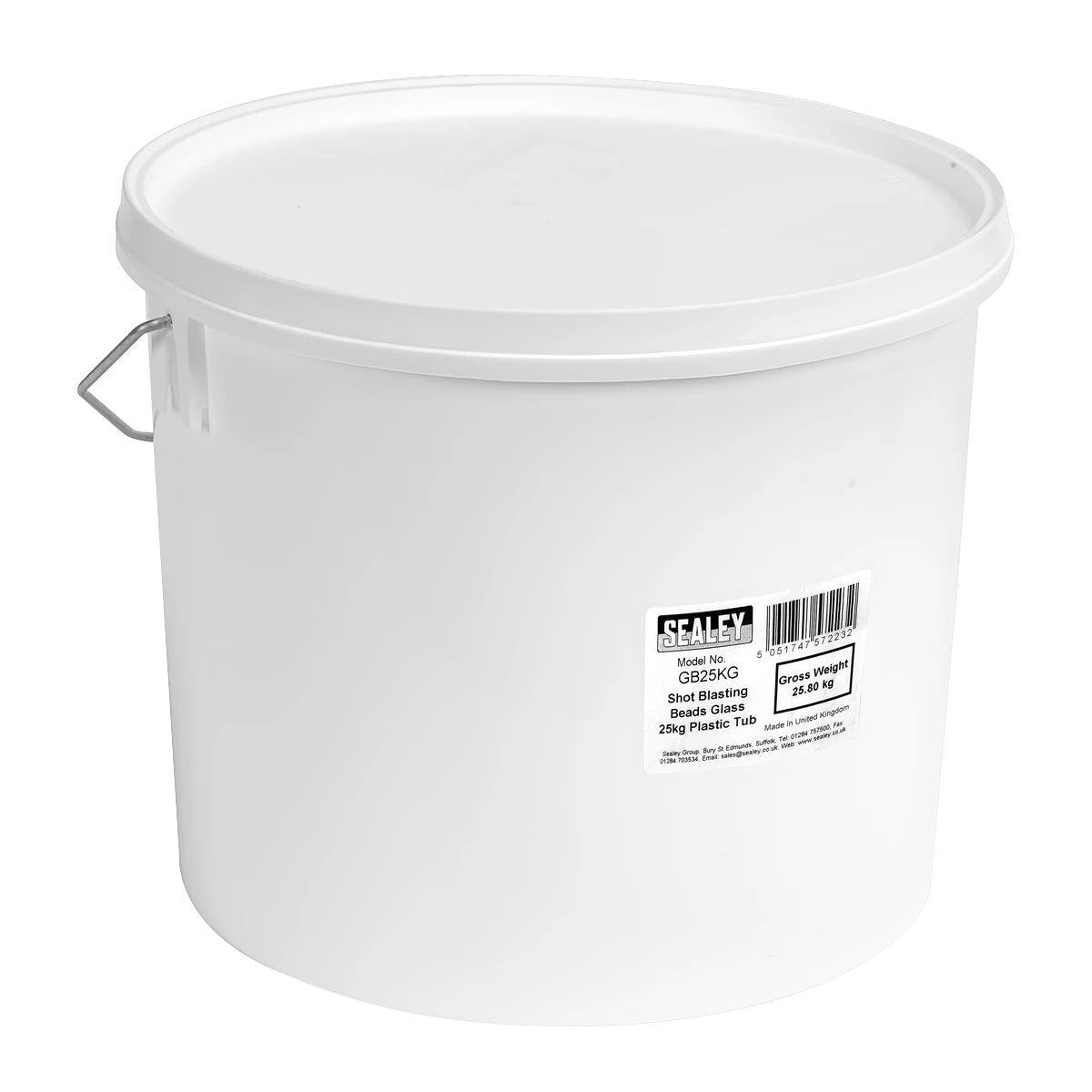 Sealey GB25KG Shot Blasting Glass Beads Tub 25kg