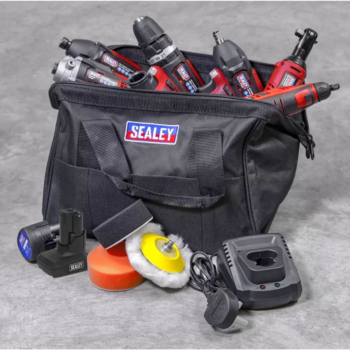 Sealey CP1200COMBO2 12V 6 Piece Combo Power Tool with 2 x 1.5Ah Battery & Charger