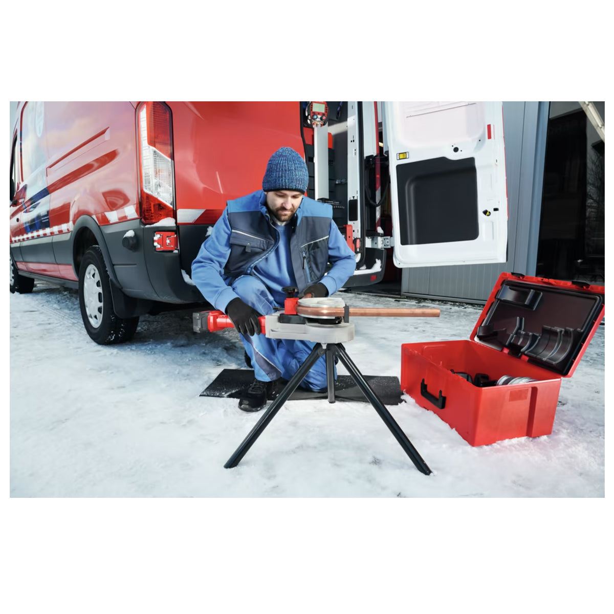 Rothenberger Robend 4000 E 18V Bending Set Includes Battery, Charger & 15-22-28mm Bending Dies 1000003401