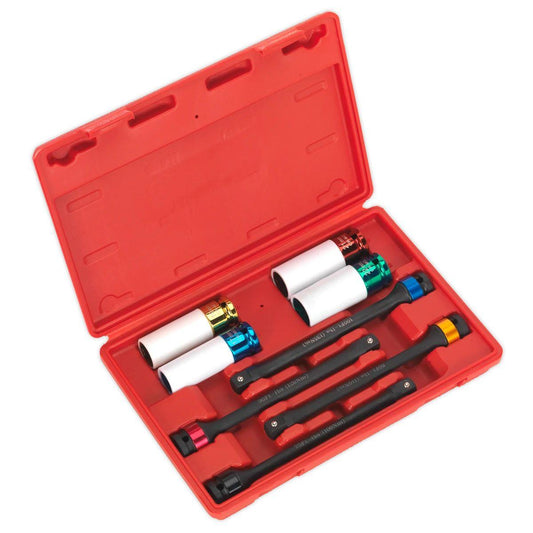 Sealey AK2243 Torque Stick & Aluminium Wheel Impact Socket Set 8pc 1/2"Sq
