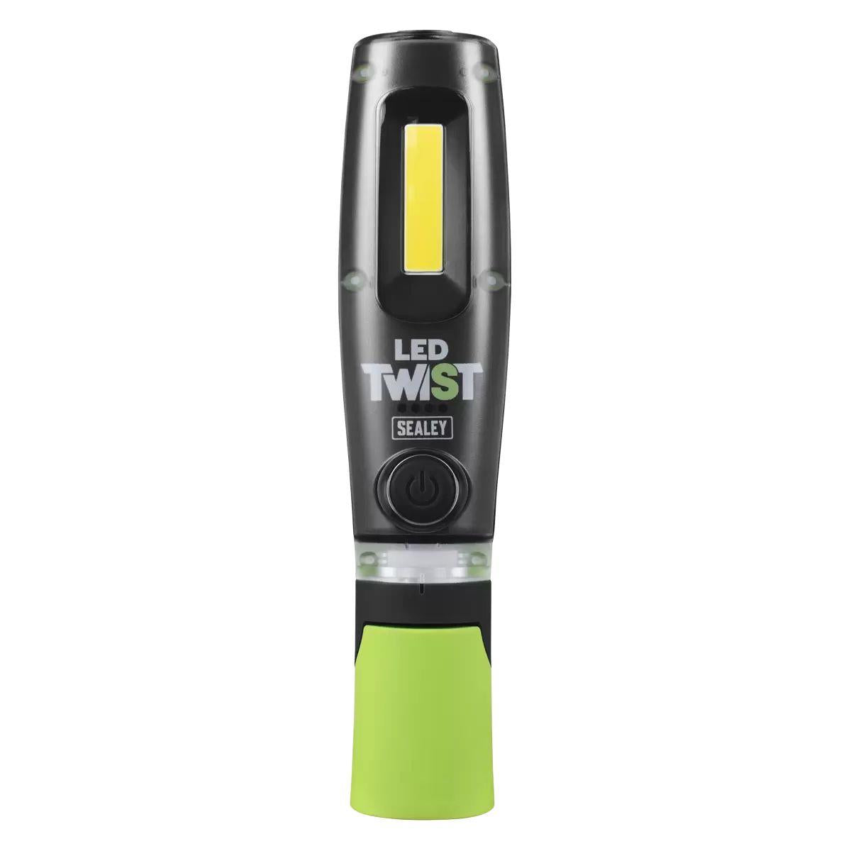 Sealey LED1001GDB LED Twist Rechargeable Inspection Light, Green Box of 12