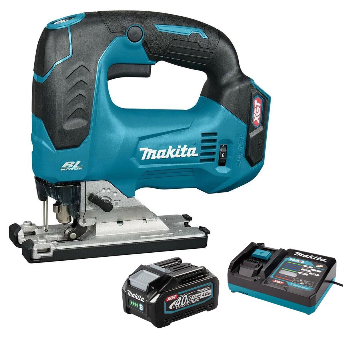 Makita JV002GZ 40V XGT Brushless Handle Grip Jigsaw With 1 x 4.0Ah Battery & Charger