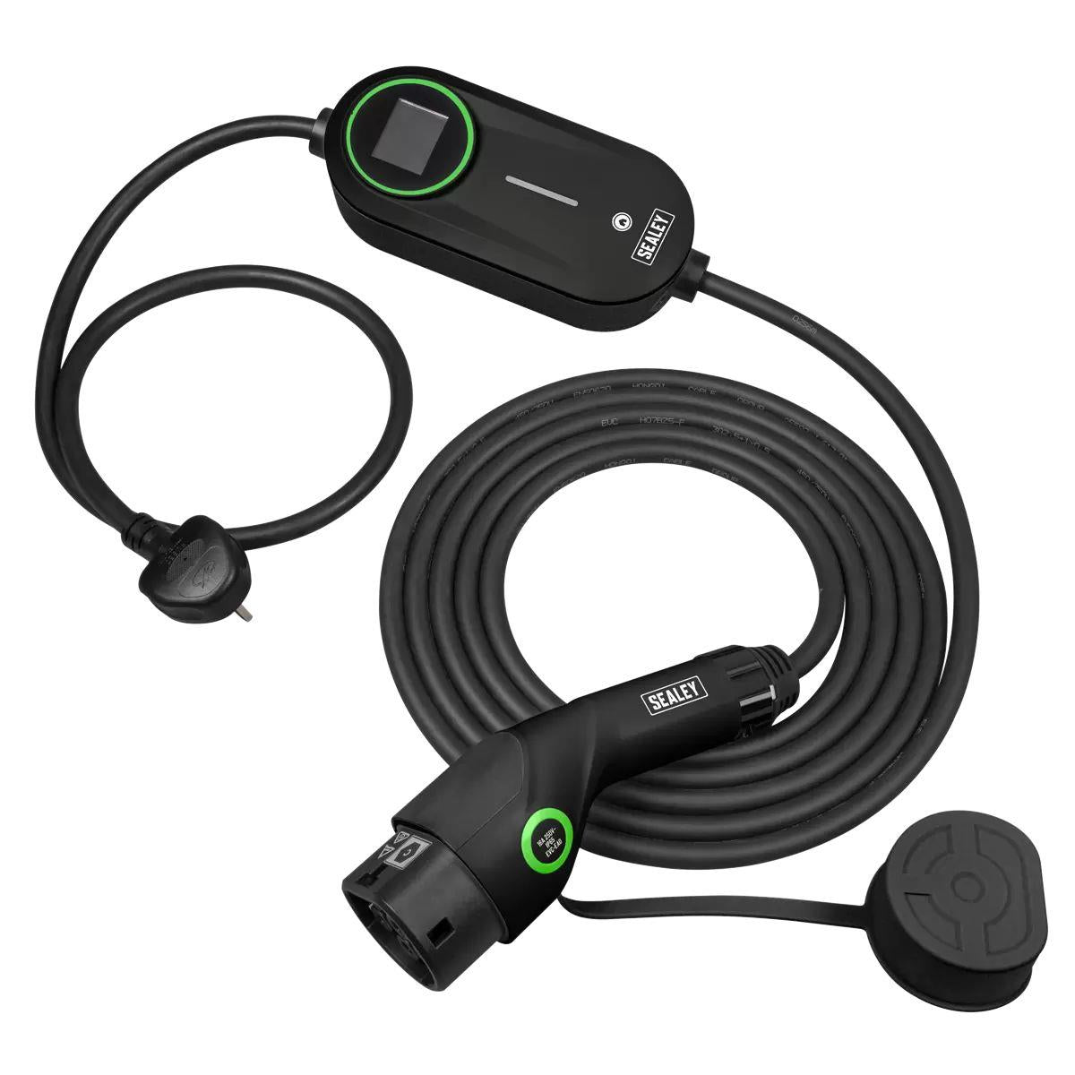 Sealey EVAC2 5m Adjustable Type 2 to UK 3-Pin Plug Portable EV Charger 3.5kW/230V