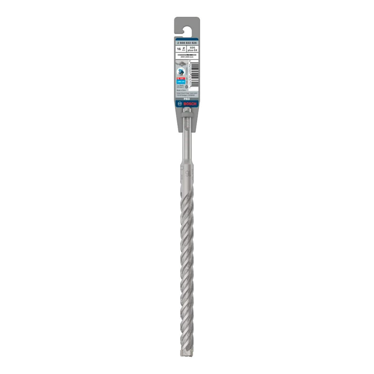 Bosch PRO SDS Plus-5X 16mm x 200mm x 260mm Hammer Drill Bit 2608833826