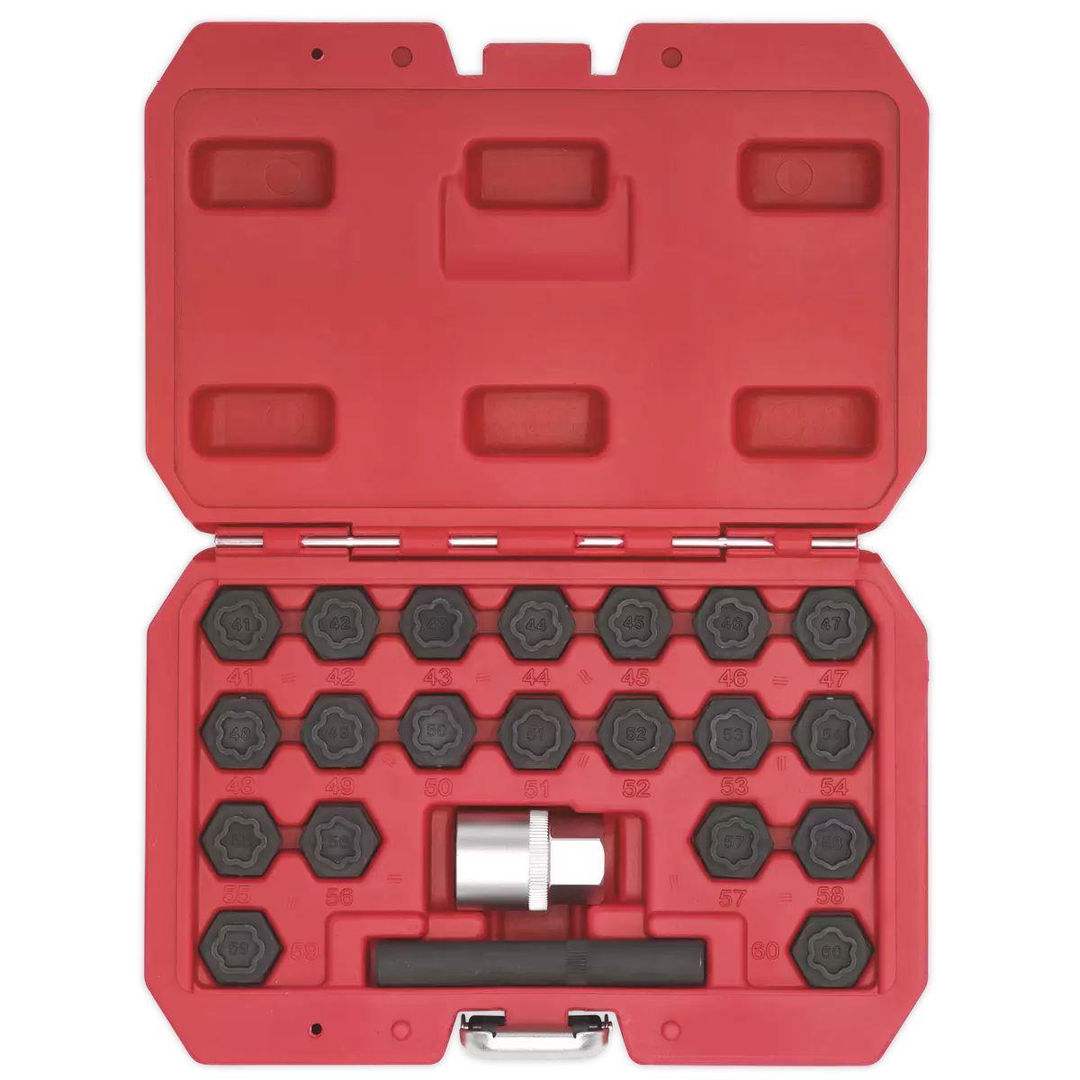 Sealey SX207 Locking Wheel Nut Key Set for BMW 22pc