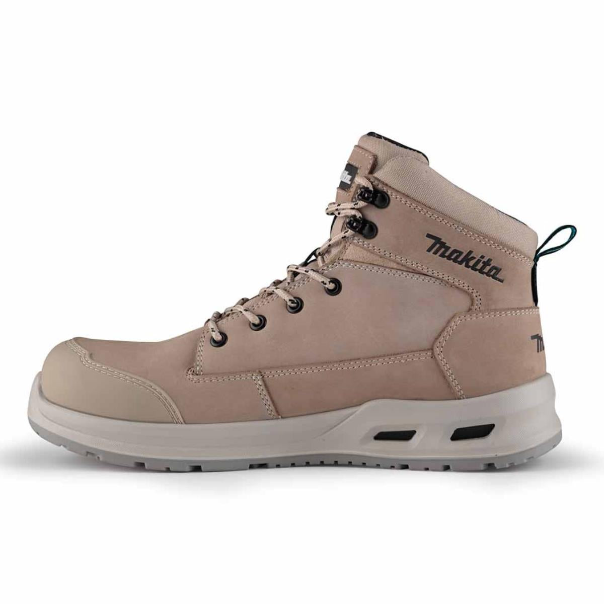 Makita MK402M Anjo Safety Leather Boots Stone - Size 10