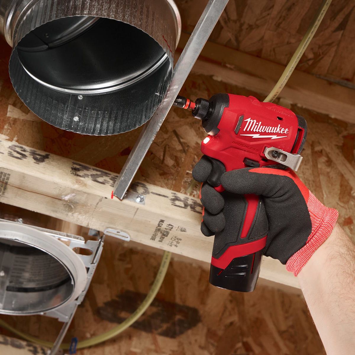 Milwaukee M12BLIDRC-0 12V Brushless Compact Impact Driver with 1 x 4.0Ah Battery Charger & Bag