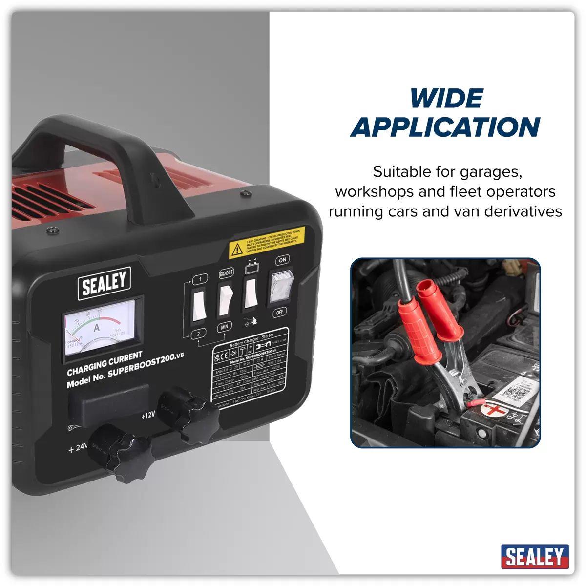 Sealey SUPERBOOST200 200/45A 12/24V Starter/Charger