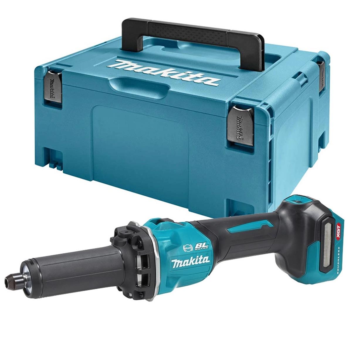Makita GD001GZ01 40V Max XGT Brushless Die Grinder with 1 x 2.5Ah Battery Charger & Case