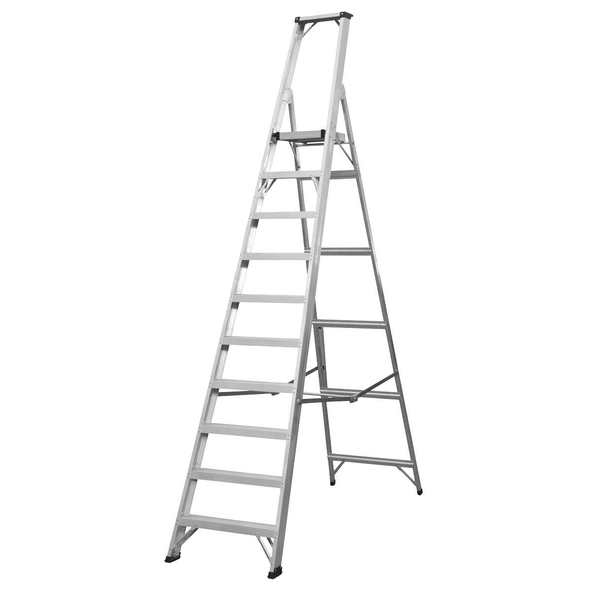 Sealey AXL10 Industrial Step Ladder 10-Tread Aluminium EN 131