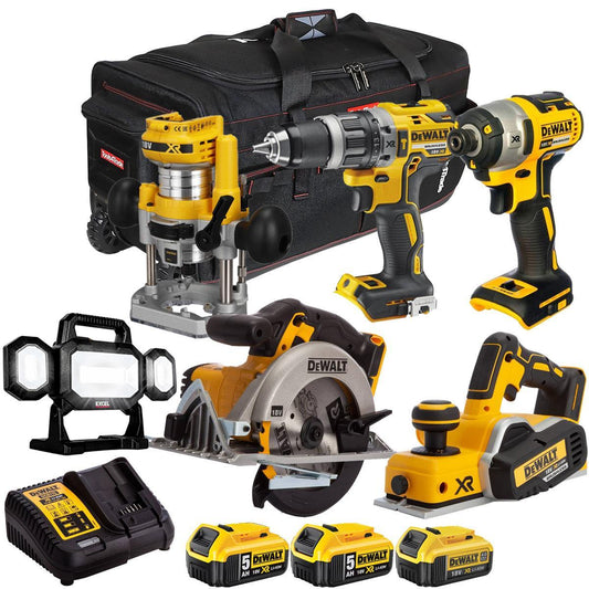 Dewalt 18V 6 Piece Combo Kit with 3 x Batteries & Charger T4TKIT-2873