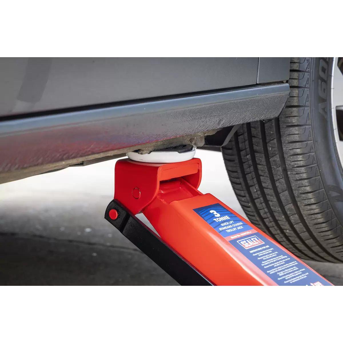 Sealey 3000CXD Trolley Jack 3 Tonne Ton Standard Chassis Car Van Garage