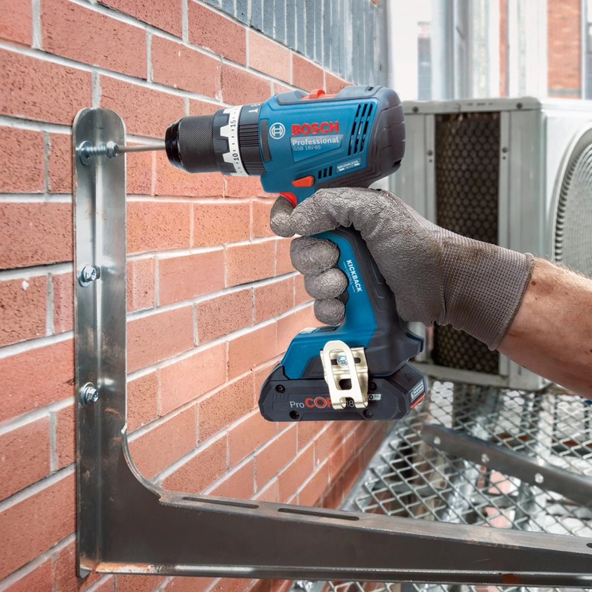 Bosch GSB 18V-65 18V Brushless Combi Drill with 1 x 4.0Ah Battery & Charger