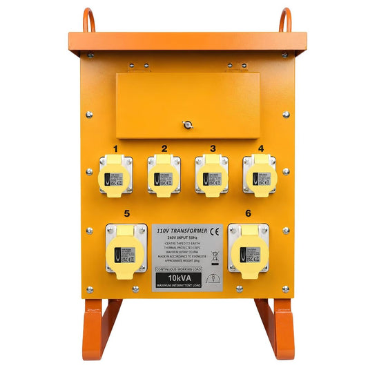 Connexion 10kVA Site Transformer 110V Single Phase with 4 x 16A, 2 x 32A Outlets IP44 Rated - 10963