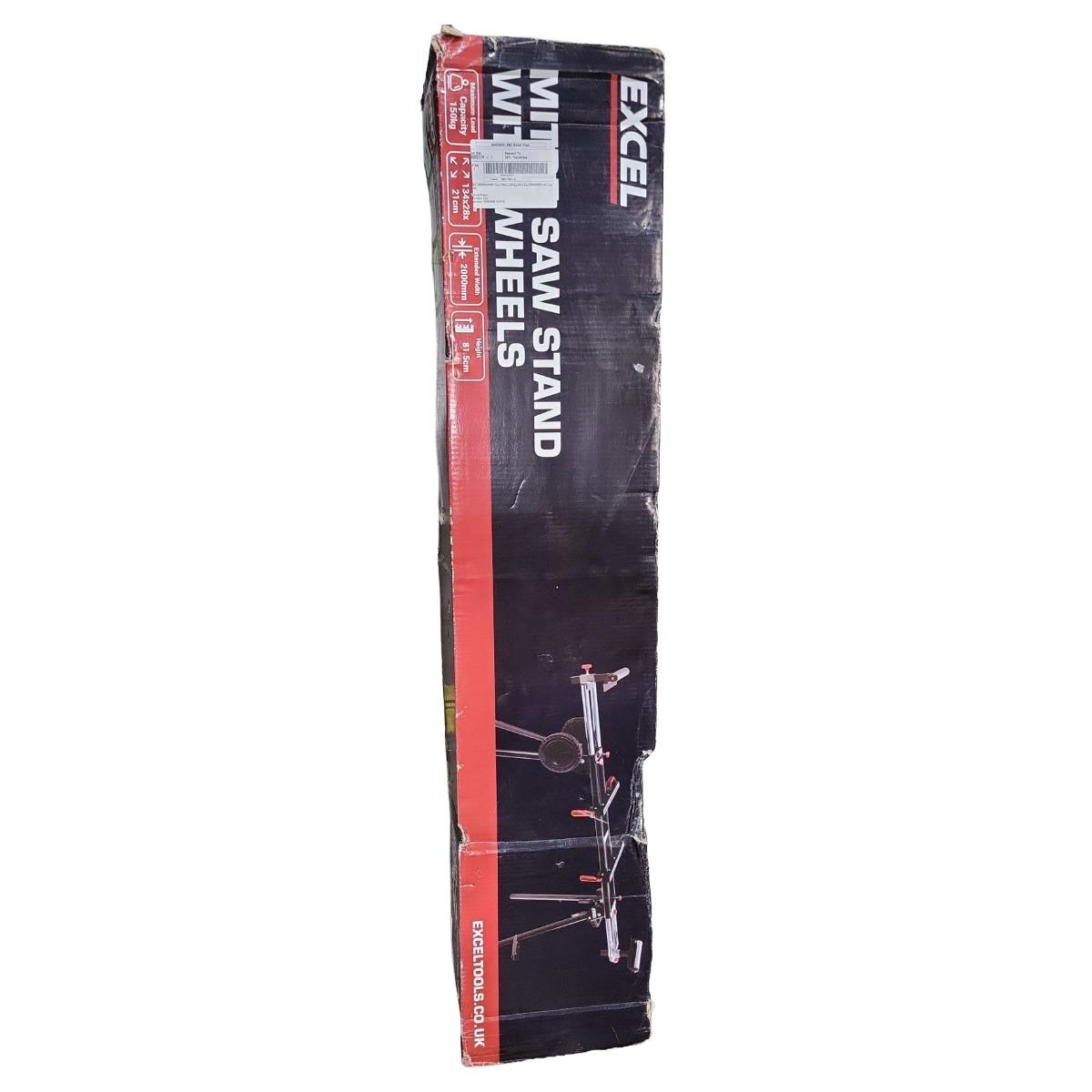 Excel Universal Mitre Saw Stand Folding & Adjustable Legs with Wheels Item Condition Damaged Box
