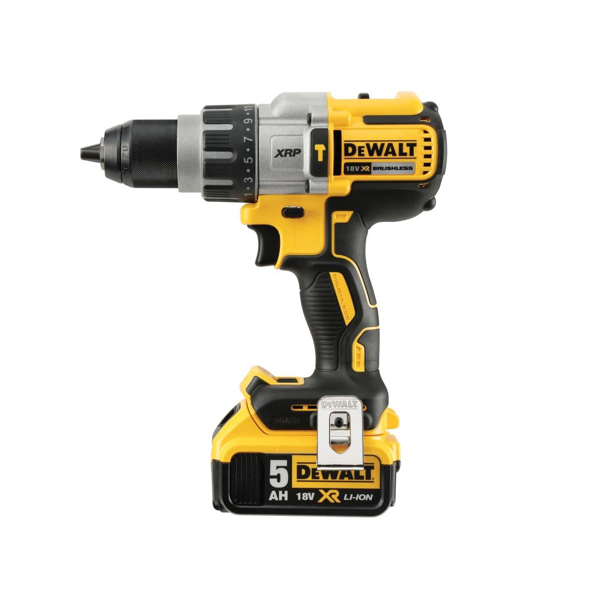 DeWalt DCD996P2 18V XR Brushless Combi Drill 2 x 5.0Ah Li-ion & Charger With Heavy-Duty Kit Box