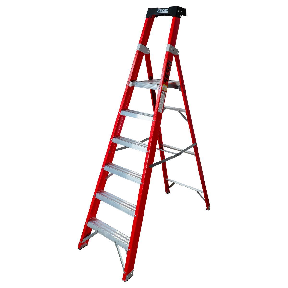 Excel Electricians Fibreglass Platform Step Ladder 6 Tread 2.04m EN131 Item Condition Box Opened Never Used - Collection Only