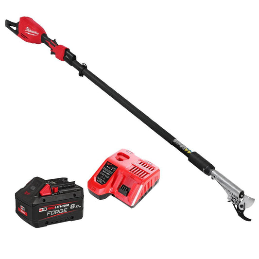 Milwaukee M18BLTS-0 18V Brushless Telescopic Pole Pruning Shear With 1 x 8.0Ah Battery & Charger