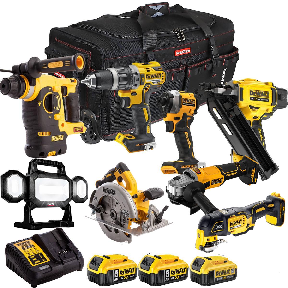 Dewalt 18V 8 Piece Combo Kit with 3 x Batteries & Charger T4TKIT-1922