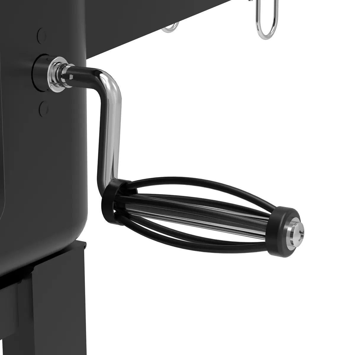 Sealey DG283 Dellonda Charcoal Grill BBQ Smoker and Trolley with 2 Side Shelves Black