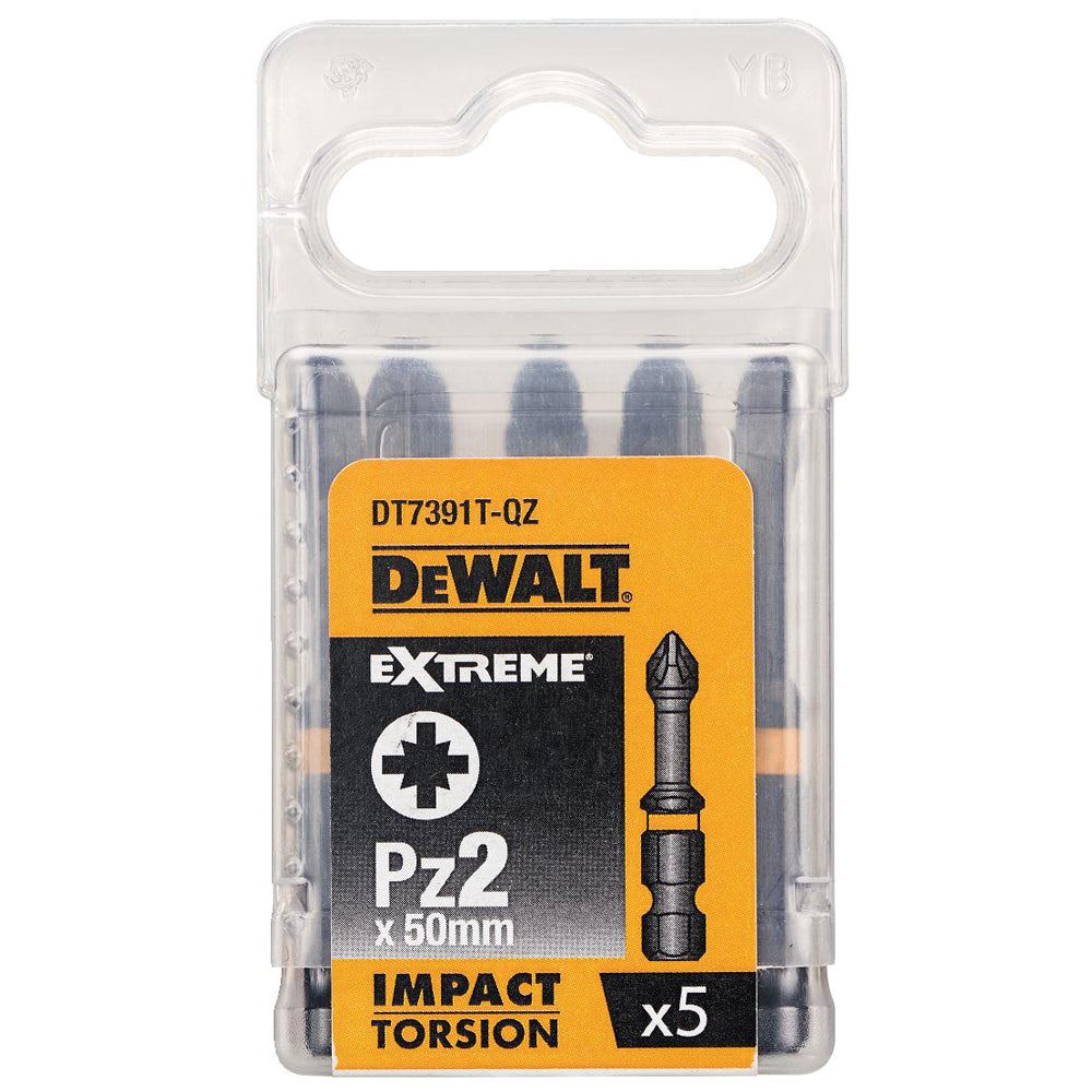 DeWalt DT7391T-QZ Pz2 x 50mm Impact Torsion Driver Bits (Pack of 5)