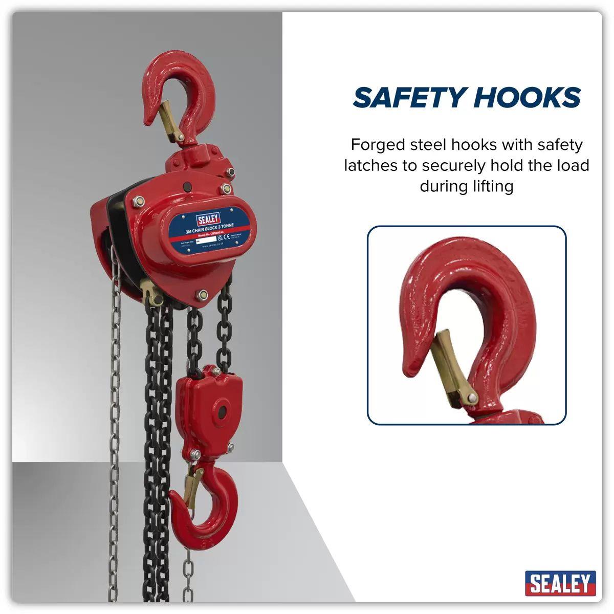 Sealey CB3000 3m Chain Block 3 Tonne