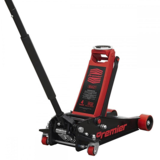 Sealey 4040AR Trolley Jack 4 Tonne Ton Rocket Quick Lift Red Car Van Garage
