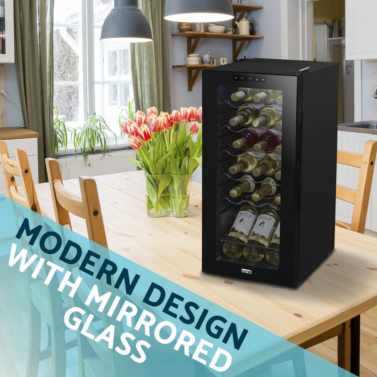 Sealey DH6 Baridi 18 Bottle Fridge & Cooler 50L Black 230V