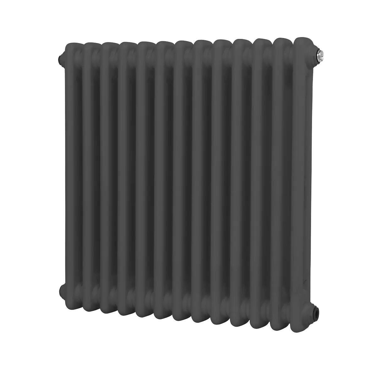 Sealey DH357 Baridi Horizontal Traditional 2 Column Radiator 600 x 607mm Anthracite