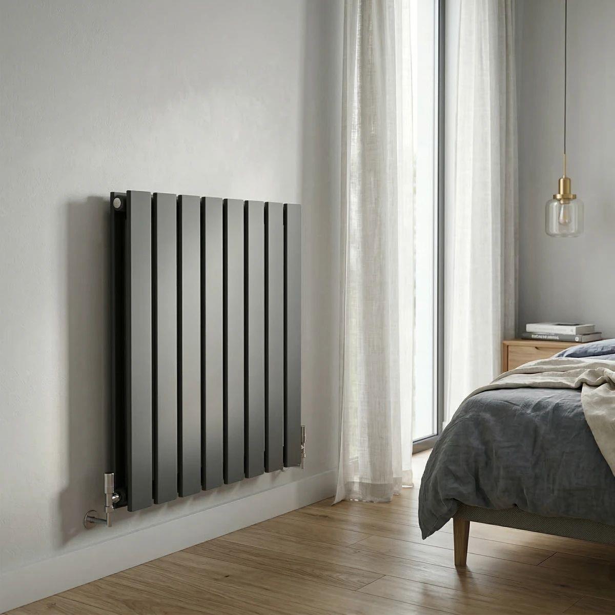 Sealey DH339 Baridi Horizontal Radiator Contemporary Double Flat Panel Design 600 x 560mm Anthracite