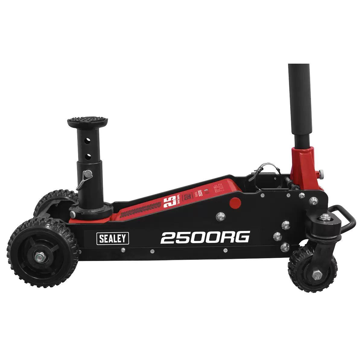 Sealey 2500RG Big Wheel Hybrid Trolley Jack for Off-Road Vehicles 4 x 4s with Super Rocket Lift 2.5 Tonne