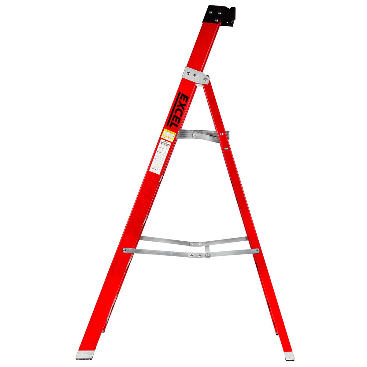 Excel Electricians Fibreglass Platform Step Ladder 5 Tread 1.81m EN131