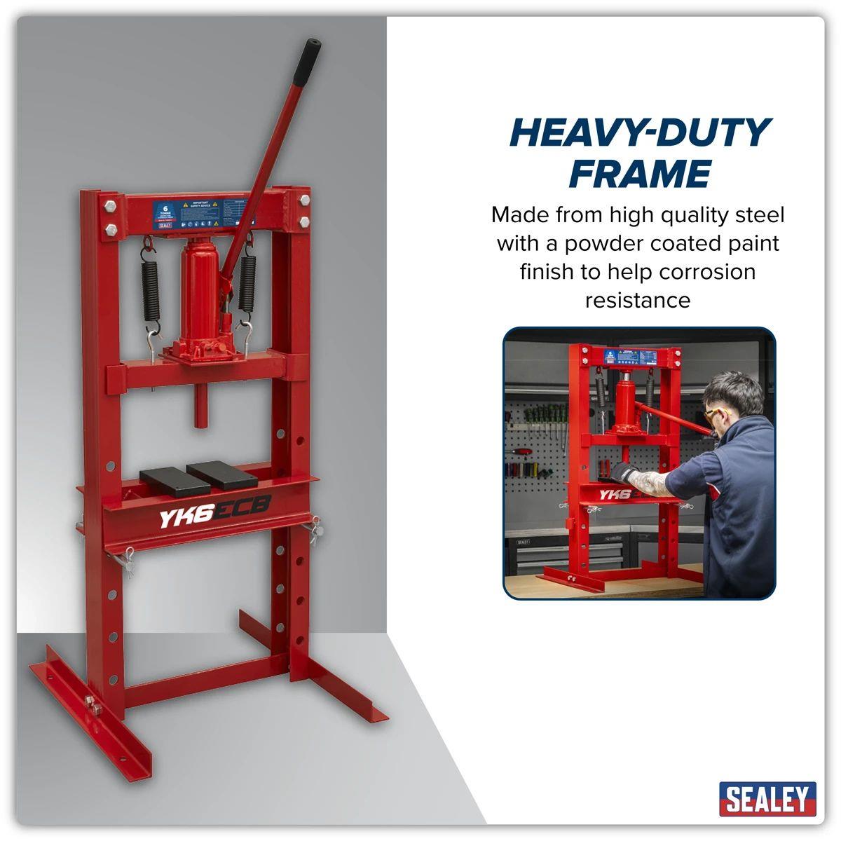 Sealey YK6ECB 6 Tonne Bench Type Hydraulic Press