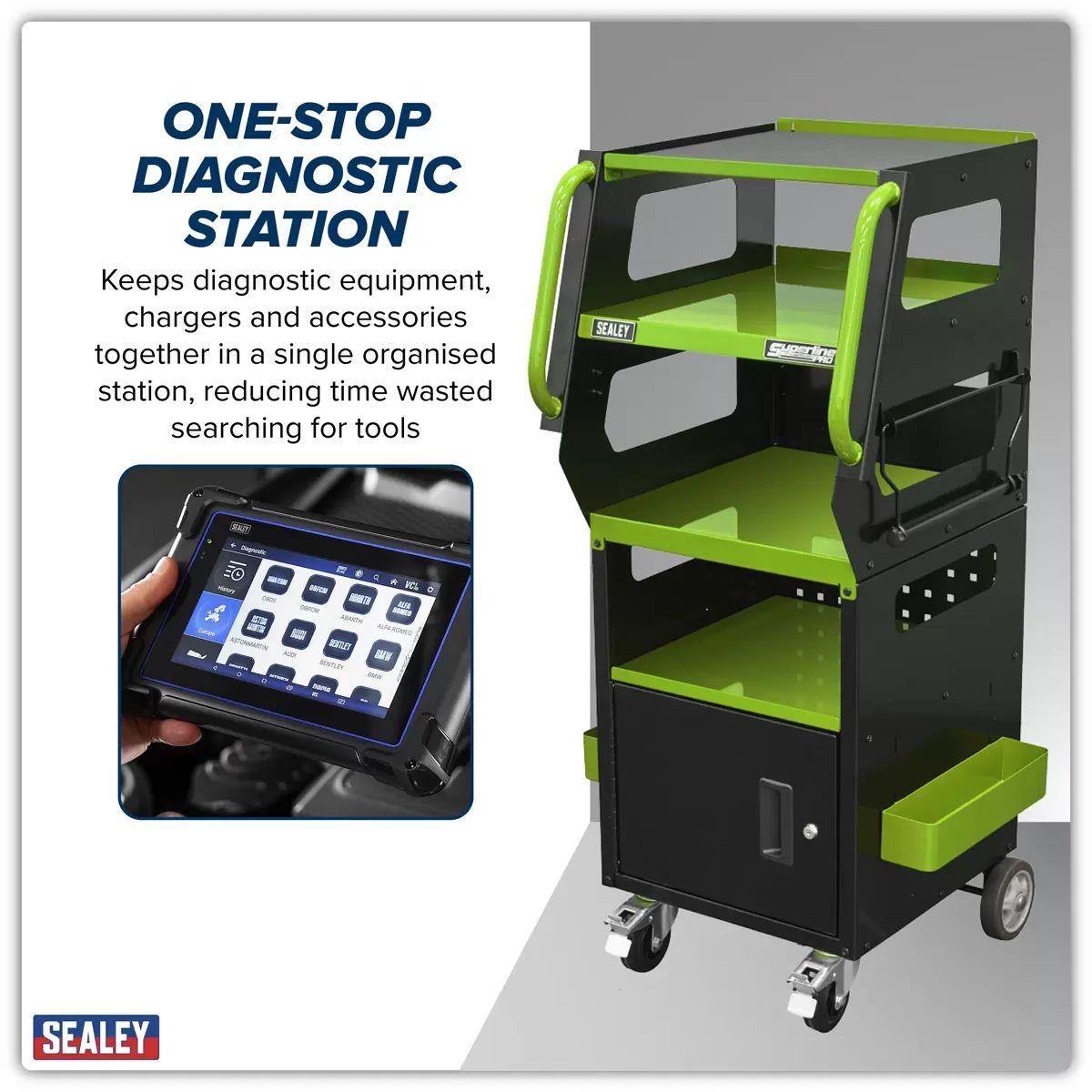 Sealey SDS1G Diagnostic Tablet & Trolley Green