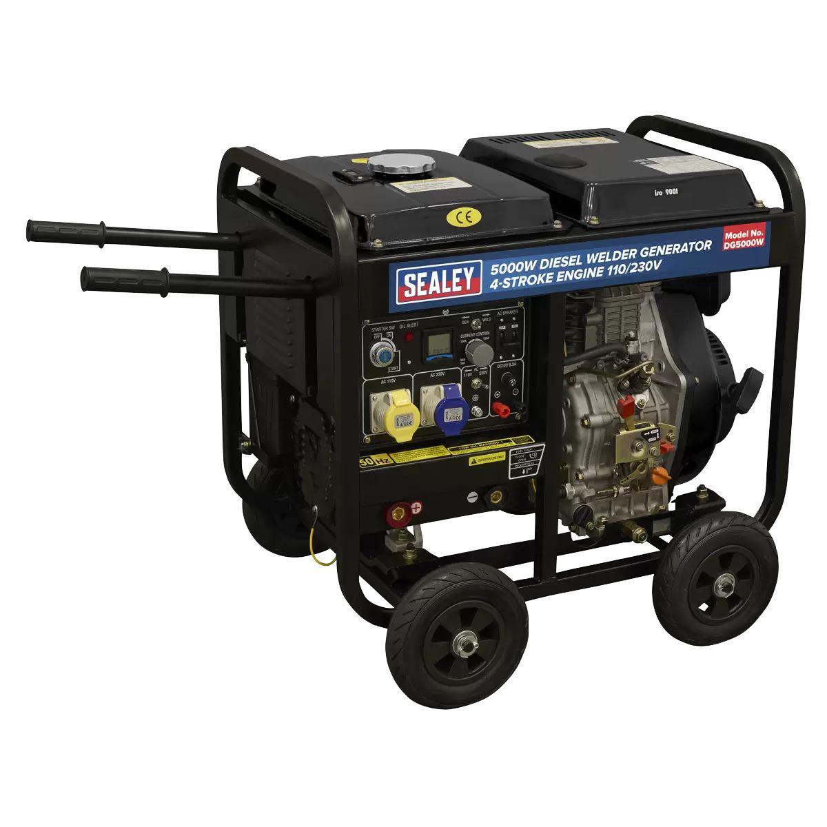 Sealey DG5000W 5000W Diesel Welder Generator 4-Stroke Engine 110/230V