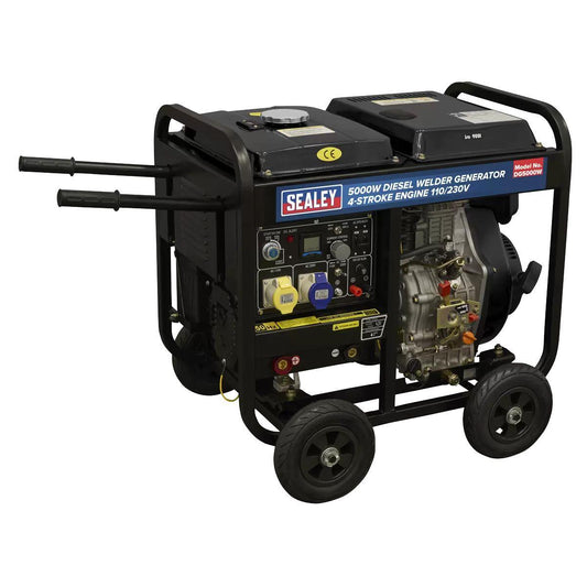 Sealey DG5000W 5000W Diesel Welder Generator 4-Stroke Engine 110/230V