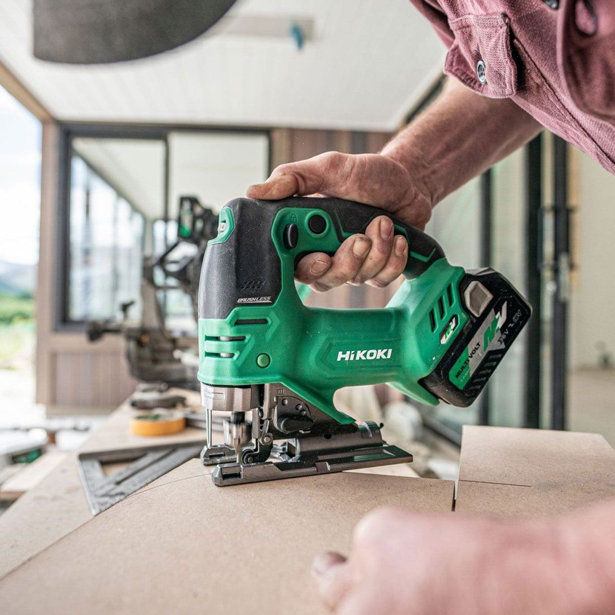 Hikoki CJ36DAJ3Z 36V MultiVolt Brushless Top Handle Jigsaw with 1 x 4.0Ah/8.0Ah Battery & Charger