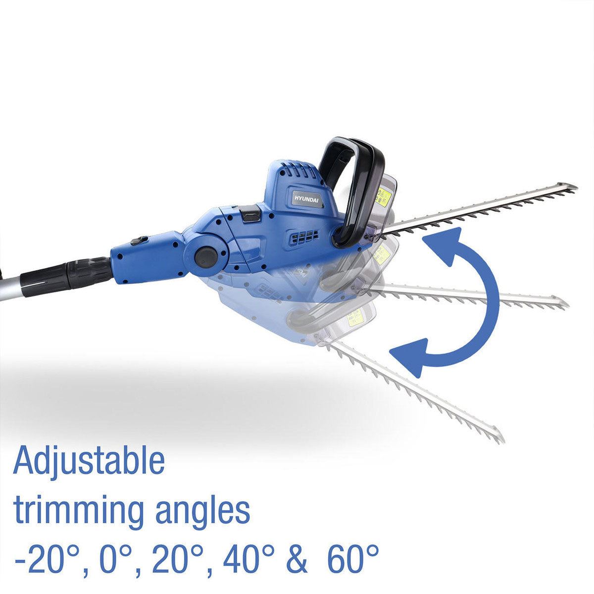 Hyundai HYP2HT550E 440mm 2-in-1 Corded Electric Pole Hedge Trimmer and Pruner Convertible 230V/550W